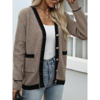 Pantalones elegantes con cuello en V Tendencia de primavera y otoño Suéter de punto atractivo - details 12