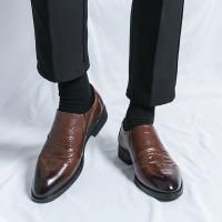 Zapatos de Negocios Formales de Cuero Vintage Británico Cómodos y Transpirables con Tacón Bajo - details 24