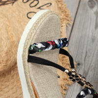 Sandalias de cuña de gran tamaño para mujer, novedad de verano 2025, sandalias romanas informales de playa con banda elástica y suela gruesa para mujer - details 11