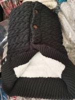 Saco de dormir de punto grueso para bebé, forro de Cachemira de imitación infantil, envoltura para recién nacido, manta para cochecito de niño - details 9