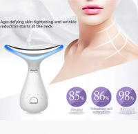 Terapia de luz roja para cara y cuello, Varita Facial ondulada, belleza elegante, dispositivo Facial multifuncional, plateado - details 1