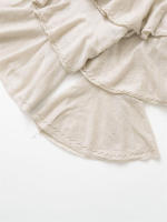 Nueva Primavera-Otoño OUWU Blusa de Punto Fino y Hermosa con Cuello en V y Volantes - details 7
