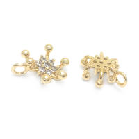 Colgantes de latón y circonita de Color dorado de 18K, varios dijes de flores, joyería artesanal de alta calidad, accesorios para collar y pendientes - details 30