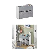 Estantería de Juguetes para Niños Almacenamiento Multifuncional con 2 Cajas Coloridas y Prácticas - details 32