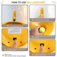 Lanzador de pelotas para mascotas, lanzador de pelotas de tenis elástico para exteriores, juguete para perros, máquina automática de pelotas - details 2