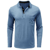 Camiseta Polo Básica de Manga Larga con Solapa para Hombre - details 23