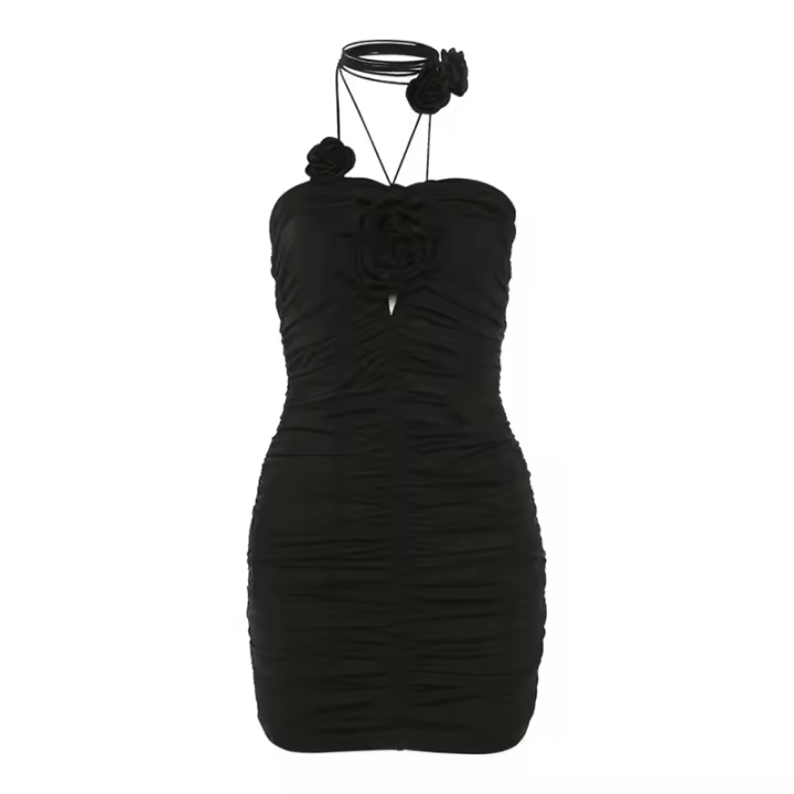 Cadera de mujer, bolso de hombro de una sola línea, plisado, color sólido, nuevo - 1