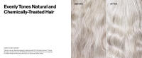 Evenly tones natural and chemically-treated hair