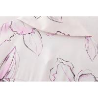 BUNO-blusa de satén para mujer, Tops con estampado Floral, cuello vuelto, camisa de una sola botonadura, camisas holgadas elegantes de manga larga a la moda - details 11