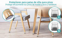 Protectores de Suelo de Silicona Transparente 30 Piezas Diseño Cuadrado Para Patas de Silla - details 2