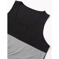 Chaleco de verano para hombre, informal, deportivo, de moda, para fitness, para correr, con bloques de color, sin mangas - details 13
