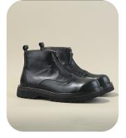 Botas de hombre de alta gama de cuero Botas Chelsea Zapatos altos de piel de vaca de capa superior - details 7