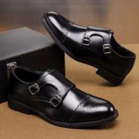 Zapatos de bloque de negocios para hombre, vestido formal, oficina italiana, nuevo producto, hebilla, estilo de moda - details 4