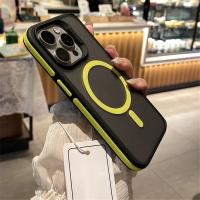Para iPhone 16 Pro Max funda de teléfono con marco bicolor mate Magsafe de lujo para iPhone 12 13 14 15 11 Pro Max funda protectora magnética - details 18