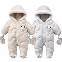 Pelele de invierno para bebé recién nacido, mono cálido con guantes de Panda para niño, ropa infantil de algodón y terciopelo, ropa con capucha para niña de 0 a 18M - details 6