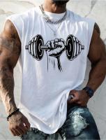 Chaleco sin mangas con estampado de Slugger muscular para hombre, camisa con logo de Coyote impreso, top deportivo transpirable de secado rápido para las cuatro estaciones, 2023 - details 5