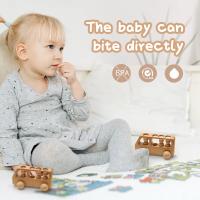 1Set Montessori de madera juguetes para niños de madera de Peg de muñecas de coche autobús niños educativo juguete de - details 1