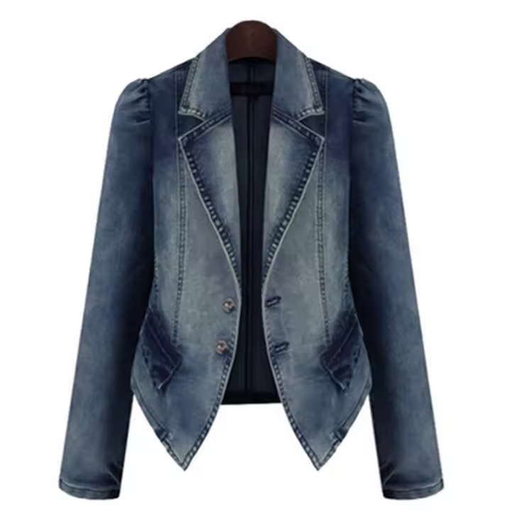 Chaqueta de otoño para mujer, chaqueta adelgazante con cuello de manga larga - 1
