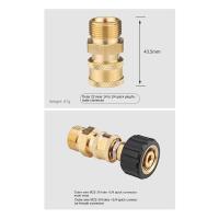 Juego de adaptadores para lavadora a presión M22-14 mm giratorio 1/4 conector a presión de rosca externa interna - details 7
