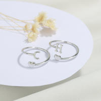 Anillos de Letras para mujer, Plata de Ley 925, A-Z, Iniciales apilables de Nombre, Anillo Abierto con Talla Ajustable - details 26