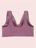 Conjunto de 3 Sujetadores Tipo Tank con Cremallera Frontal de Talla Grande, Sujetadores de Moda para Mujer sin Anillo de Acero, Sujetador Suave con Patrón de Comodidad y Efecto Push Up, Set de 3 Piezas - details 5