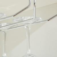 para 20 Botellas Armario Auxiliar con 1 Puerta de Cristal Estantes y Soporte de Copas de Vino - details 3