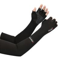 Mangas deportivas para brazo, protección solar UV para ciclismo, correr, pesca, escalada, mangas frescas de hielo, 5 dedos, 1 par - details 5