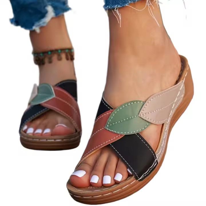 Sandalias de verano para mujer, zapatos de fiesta para mujer, sandalias deslizantes, sandalias de cuña para mujer, calzado antideslizante, zapatillas para mujer - 1