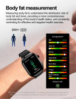 Relojes inteligentes de diagnóstico para hombres, pulsera con control del ritmo cardíaco y de la presión arterial, resistente al agua IP68, para IOS, ECG, AI, novedad de 2025 - details 11