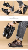 Zapatos Negros Pequeños Zapatos de Cuero de la Junta Zapatos Casuales Versátiles para Hombres - details 12