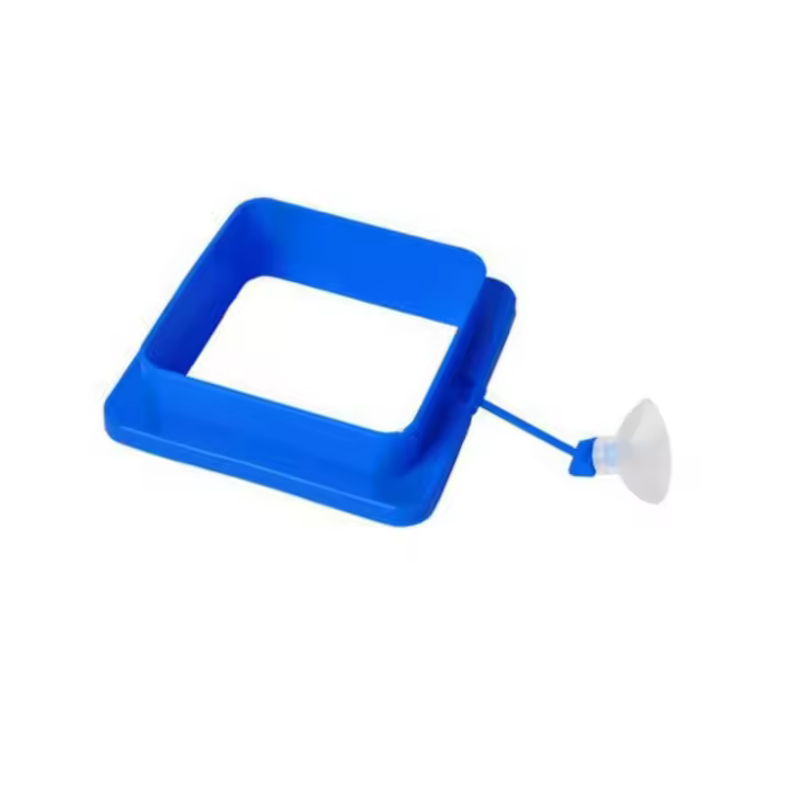 Accesorios para acuario, anillo de alimentación flotante grueso, ventosa, anillo de alimentación de peces redondo/cuadrado, alimentador de alimentos para peces de plástico, pecera - 1