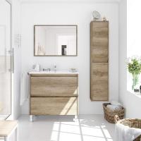 Columna de Baño Suspendida de 2 Puertas Mueble Lavabo de Modelo Dakota Acabado Nórdico - details 5