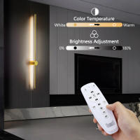 Lámpara de Pared Moderna LED PARKSON Luces Interiores para Sala de Estar Baño Dormitorio Decoración Dorada Iluminación Céng 85-265V 60cm 80cm 100cm Material Metal - details 1