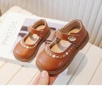 Zapatos de cuero de suela suave para niña, zapatos antideslizantes de princesa para niño, zapatos de flores bordadas para niño, zapatos Mary Jane informales versátiles de primavera - details 10