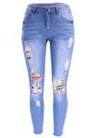 Vaqueros rasgados de cintura alta para mujer, pantalones cortos elásticos, moda coreana - details 11