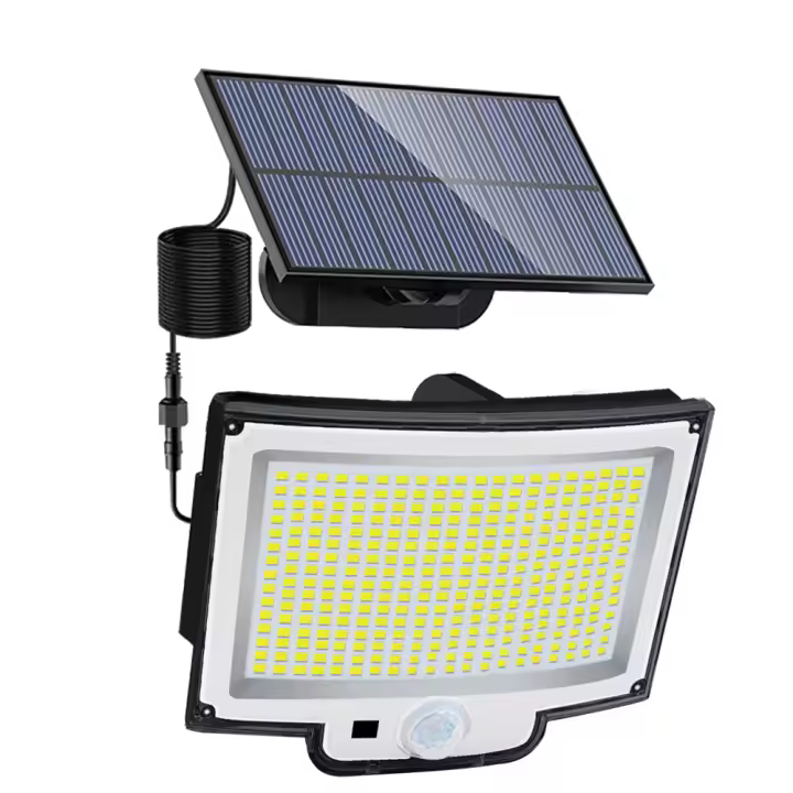 Luz Solar para exteriores con Sensor de movimiento, 318LED, impermeable IP65, luz de seguridad para jardín, garaje y patio - 1