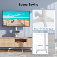 Soporte TV Ruedas para Pantallas de 23 a 60 Pulgadas, Soporte TV Suelo Ajustable en Altura con Estante, Soporte TV Movil Compatible con VESA 50x50mm a 400x400mm, Capacidad 40kg, Negro - details 16