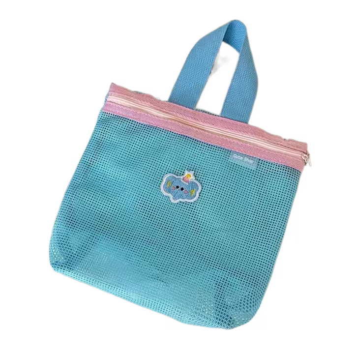 Bolsa de almacenamiento para el cuidado de la piel, bolsa de cosméticos para mujer, brocha de maquillaje, papelería para estudiantes, bolsa de almacenamiento de malla, artículos de tocador para lápiz labial de gran capacidad - 1