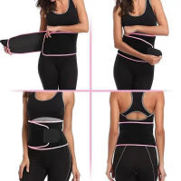 Entrenador de Cintura Ajustable Rodillo de Sudor para Pérdida de Peso Soporte de Espalda Deportivo - details 9