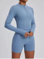 Conjunto deportivo USTADO de 2 UDS Yoga TRE para mujer, sujetador de entrenamiento transpirable Fiess, camiseta corta de manga larga para gimnasio, parte inferior ajustada para acampar - details 62