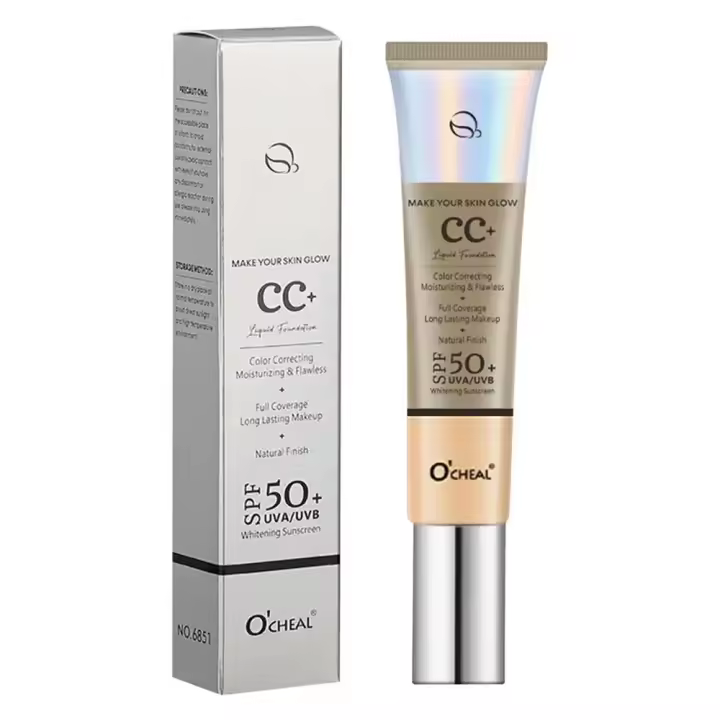 Heallor CC Cream corrector crema correctora de Color SPF 50 protector solar cobertura completa base ligera hidratante - 1