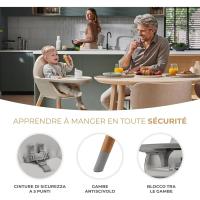 Seggiolone Pappa FINI2 2 en 1 Rialzo da Sedia Poggiapiedi Vassoio Regolabile - details 17