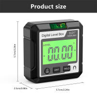 Inclinómetro Digital de 4x90 °, transportador de ángulo de nivel, retroiluminación, medidor de pendiente, Base magnética, goniómetro electrónico - details 6