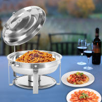 Chafing Dish para Buffet de Acero Inoxidable de 7.5l Conservación de Calor Fuerte Tapa Redonda - details 0