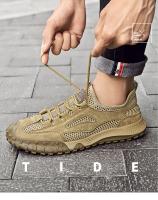 Zapatos de senderismo transpirables de malla para hombre, zapatillas deportivas antideslizantes para exteriores, escalada, calidad de lujo, verano - details 4