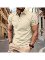 Polo de verano 2025, camisa de color a juego con botones para hombre, polo deportivo, polo de manga corta. - details 2