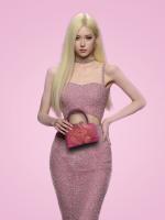 Bolso mujer 2025 nueva celebridad de Internet brillante diamantes de imitación rosa flor cadena pequeña bolsa cuadrada bolsa de mensajero portátil marea - details 12