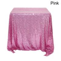 Mantel de Fiesta de Brillo de Lentejuelas Tela de Rosa Dorada con Sier de Poliéster para Boda, Cumpleaños, Banquete en Casa - details 13