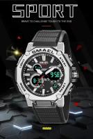 Reloj de Pulsera Deportivo de Lujo SMAEL Original para Hombres con Movimiento de Cuarzo Digital+Pulsera de Hierro Forma Redonda Estilo de Moda - details 0