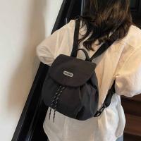 Mochila con cordón de Color sólido para regalo, bolso escolar de nailon de secado rápido para estudiantes, bolso de hombro de gran capacidad de estilo coreano para exteriores - details 28